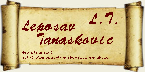 Leposav Tanasković vizit kartica